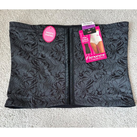 Maidenform New Black Floral Jacquard Waistnipper Size 2XL NWT - Picture 3 of 16